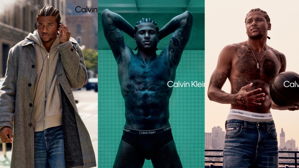 Jalen Green models pieces from Calvin Klein's fall 2025 underwear and denim campaign.
