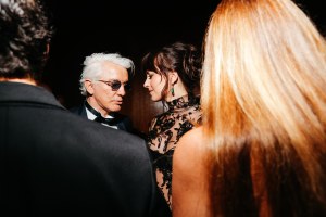 Baz Luhrmann, Dakota Johnson at the Kering Caring For Women Dinner during New York Fashion Week held at The Grill on September 11, 2025 in New York, New York.