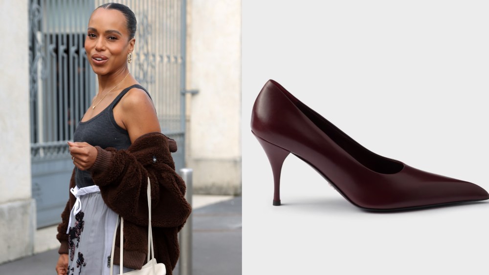 Kerry Washington attends the Prada fashion show during the Milan Womenswear spring 2026 on Thursday in Milan, Italy.