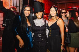 Moana Luu, June Ambrose, and Priya at the L'Agence Spring 2026 Ready-to-Wear show.