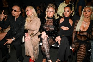 Ice-T, Coco Austin, Latto, Brooklyn Nicole and Mariah the Scientist at the LaQuan spring 2026 ready-to-wear show at New York Fashion Week.
