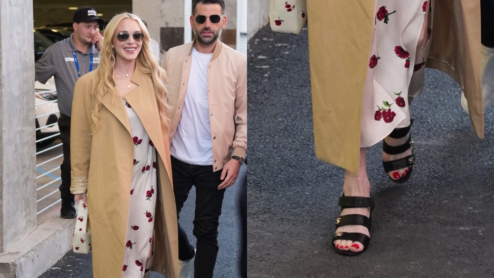 On Sunday, Lindsay Lohan attended the US Open 2025, clad in Chanel slingback sandals.