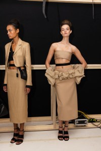 Backstage at Max Mara Spring 2026 Ready-to-Wear Collection at Milan Fashion Week