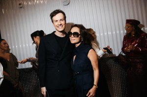 Robert Denning and Alina Cho at the Monse Spring 2026 Ready-to-Wear show