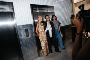 Tina Leung, Ezra J. William and Dorothy Wang at the Monse Spring 2026 Ready-to-Wear show