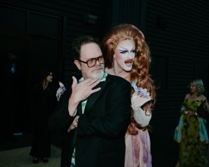 Rainn Wilson and Pattie Gonia