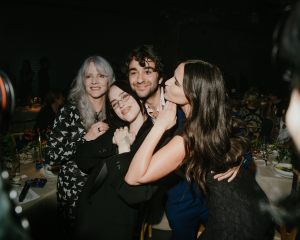 Maggie Baird, Billie Eilish, Alex Wolff and Rozzi.