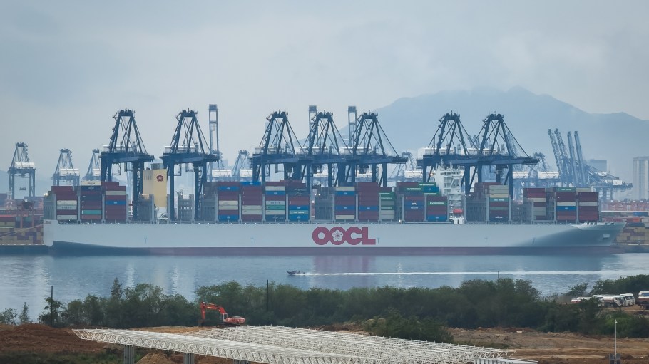 The trans-Pacific trade lane generated 29 percent of container shipping revenue for Cosco and OOCL in the first half of the year.