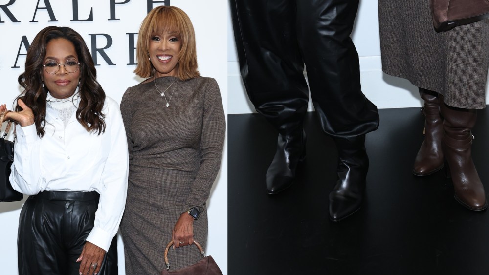 Oprah Winfrey, Gayle King attend the Ralph Lauren show during September 2025 New York Fashion Week on Wednesday in New York City.