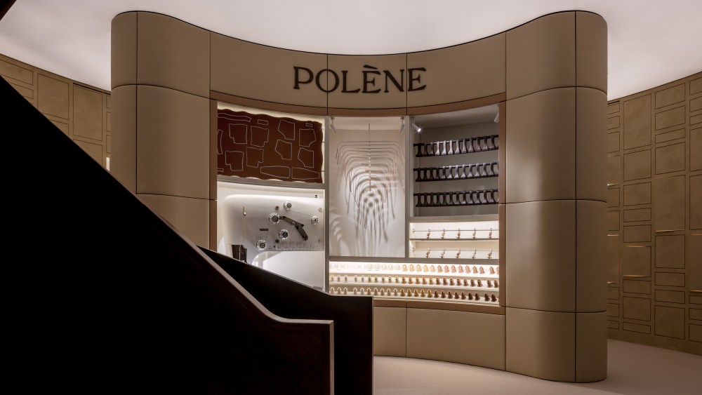 The experiential space inside the Polène flagship in Paris
