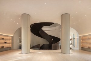 The experiential space inside the Polène flagship in Paris
