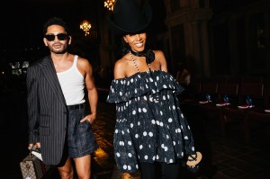 Isaac Boots and June Ambroseat Prabal Gurung Spring 2026 Ready-to-Wear Show.