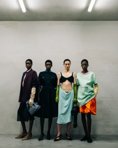 Backstage at Prada Spring 2026 Ready-to-Wear Collection at Milan Fashion Week