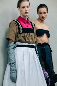 Backstage at Prada Spring 2026 Ready-to-Wear Collection at Milan Fashion Week
