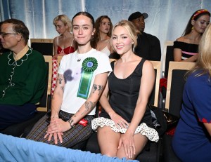 Ella Emhoff and AnnaSophia Robb front row at the Susan Alexander x Rachel Antonoff Dog Show 2026.