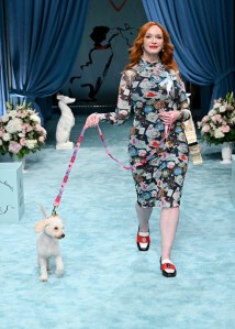 Christina Hendricks at the Susan Alexandra x Rachel Antonoff Dog Show.