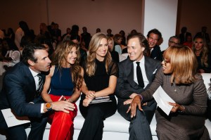 Paul Arrouet, Dylan Lauren, Lauren Bush, David Lauren and Gayle King at the Coach Spring 2026 Ready-to-Wear show
