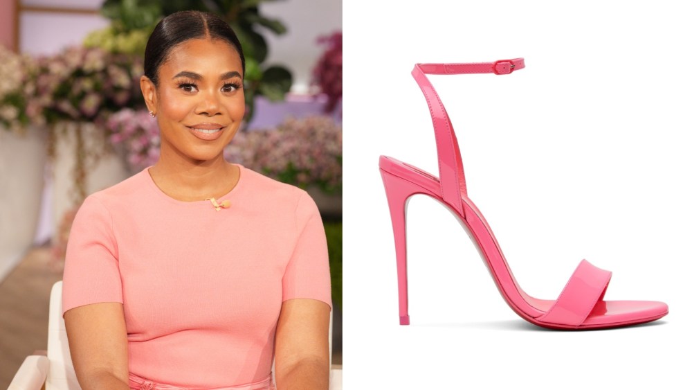 Regina Hall pink heels on 'The Jennifer Hudson Show'
