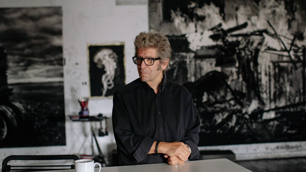 Inside Robert Longo's studio in New York.