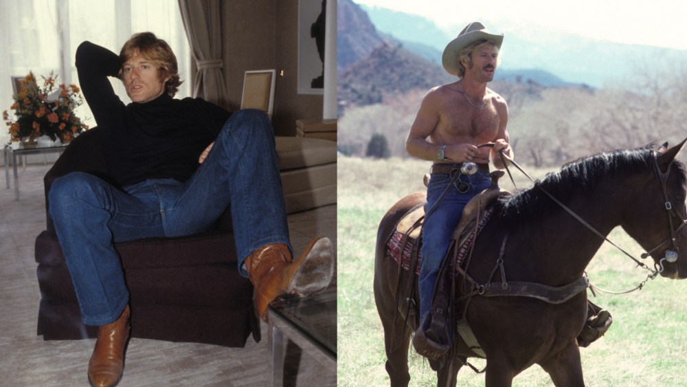 Robert Redford wearing cowboy boots throughout the years.