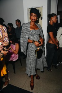 Emayatzy Corinealdi at the Sergio HudsonSpring 2026 Ready-to-Wear show.