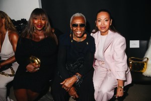 Bevy Smith, Bethann Hardison and Inga Beckham at the Sergio HudsonSpring 2026 Ready-to-Wear show.