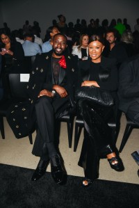 John Imah and Stephanie Horton at the Sergio HudsonSpring 2026 Ready-to-Wear show.