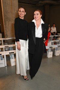 Olivia Palermo and Samantha Barry at the Simkhai Spring 2026 Ready-to-Wear show
