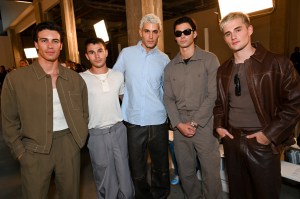 Tim Schaecker, Julien Brown, Fai Khadra, Jacob Rott and Luis Freitag at the Simkhai Spring 2026 Ready-to-Wear show