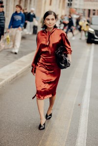 Street style at Milan Fashion Week Spring 2026