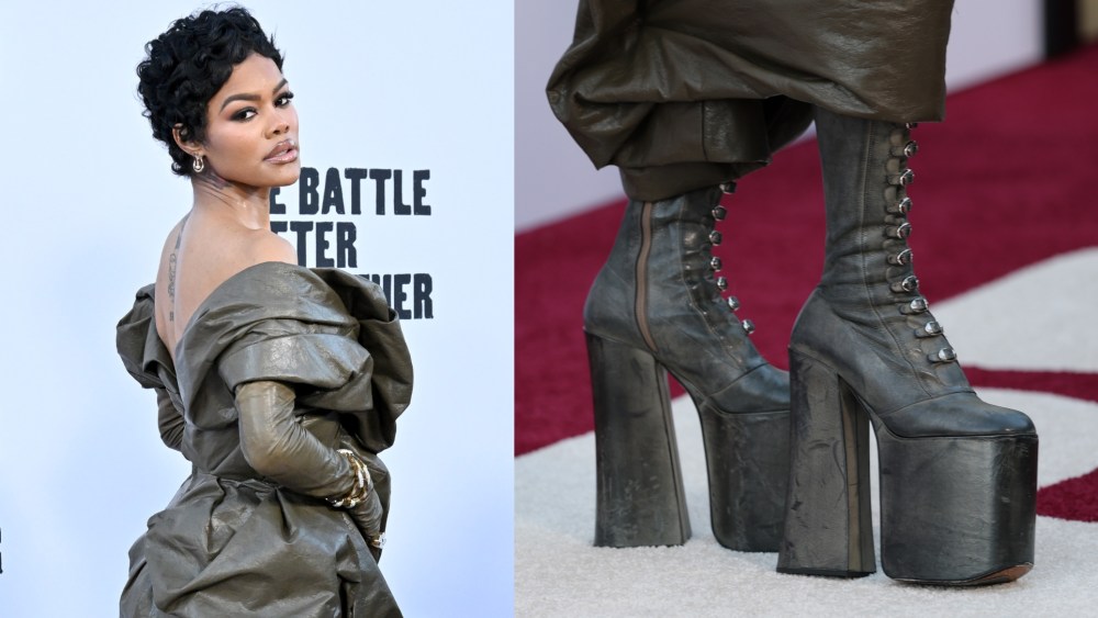 Teyana Taylor at Warner Bros. Pictures 'One Battle After Another' World Premiere held at the TCL Chinese Theater on Monday in Hollywood, California.
