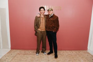 Holden Fraser and Brendan Fraser at Todd Snyder Spring 2026 Ready-to-Wear Show.