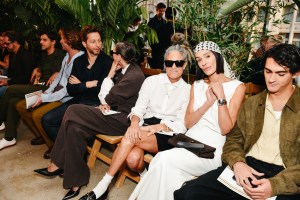 Derek Blasberg, Cass Bird, Athena Calderon and Jivan Calderone at Todd Snyder Spring 2026 Ready-to-Wear Show.