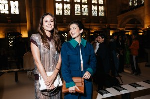 Mary Beth Barone and Emily Bader at the Tory Spring 2026 Ready-to-Wear show