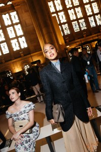 Emma Roberts and Tessa Thompson at the Tory Spring 2026 Ready-to-Wear show