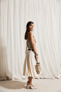 Backstage at the Tory Burch spring 2026 ready-to-wear show at New York Fashion Week.