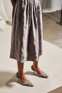Backstage at the Tory Burch spring 2026 ready-to-wear show at New York Fashion Week.
