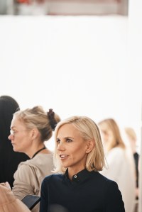 Backstage at the Tory Burch spring 2026 ready-to-wear show at New York Fashion Week.