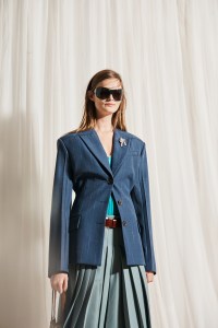 Backstage at the Tory Burch spring 2026 ready-to-wear show at New York Fashion Week.