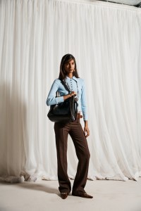Backstage at the Tory Burch spring 2026 ready-to-wear show at New York Fashion Week.