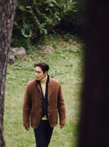 Shearling Il Conte Jacket and Casheta Knitwear, Pastel Yellow Multi mélange cashmere knit top, 15milmil15 Wool Silk and Cashmere Pants All ZEGNA​