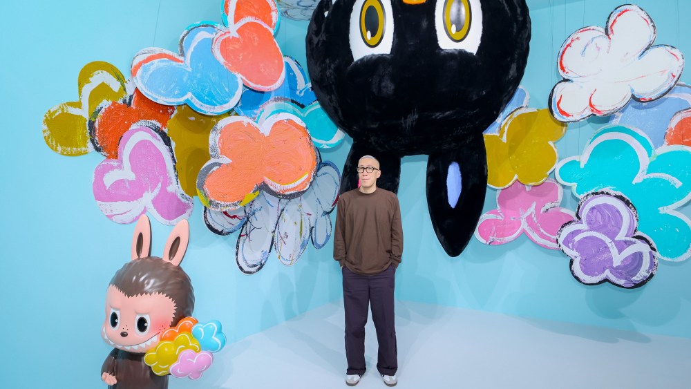 Labubu's Creator Kasing Lung at The Monsters 10th anniversary exhibition in Shanghai.