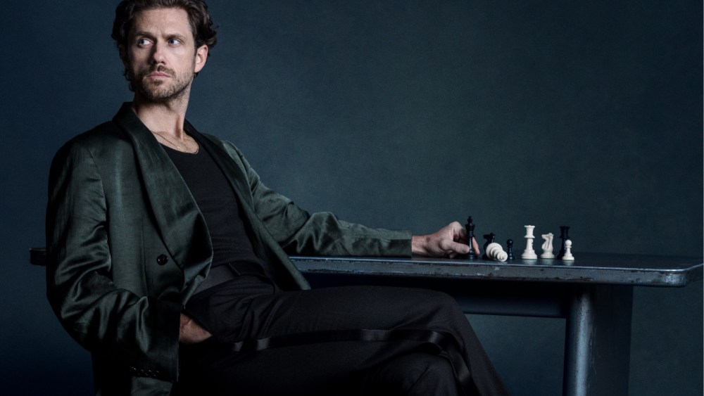 Aaron Tveit in the Todd Snyder fall campaign.