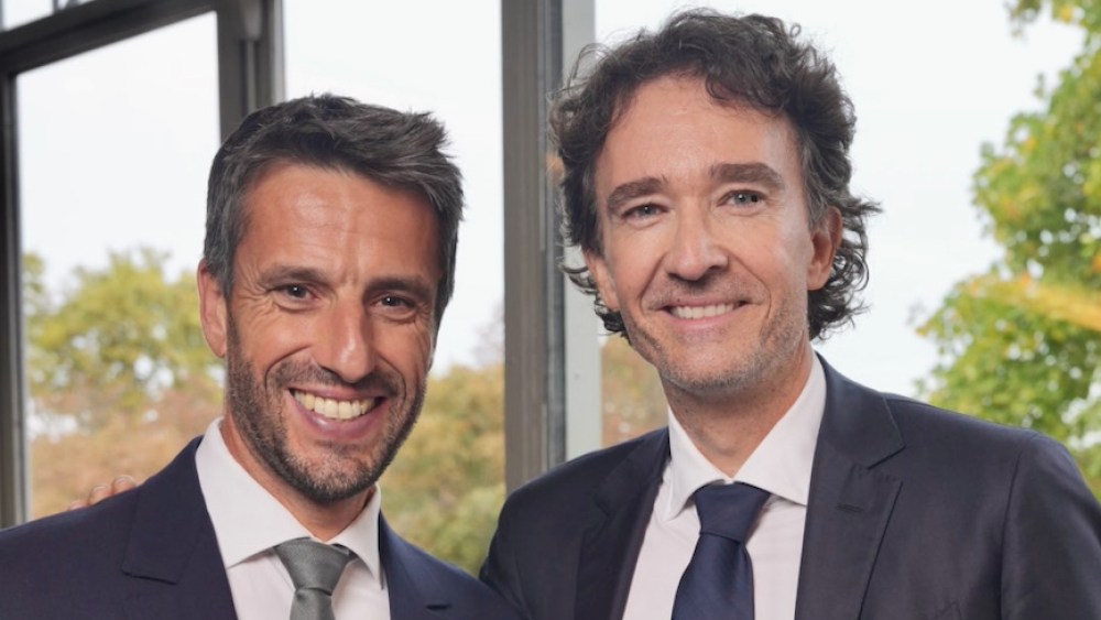 Tony Estanguet and Antoine Arnault at the Legion of Honor ceremony for the LVMH executive.