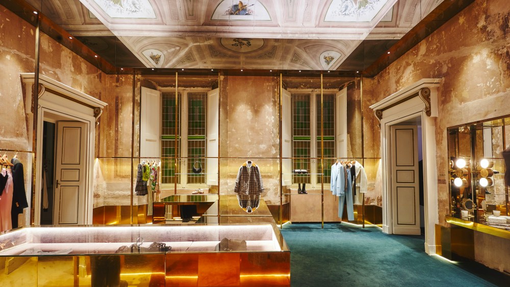 Inside the Ratti store in Pesaro, Italy.
