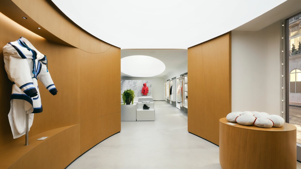 Inside the new Canada Goose flagship in Paris.