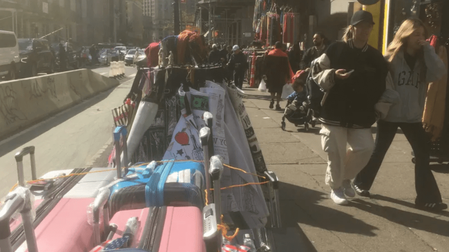 The scene on Manhattan's Canal Street Wednesday.