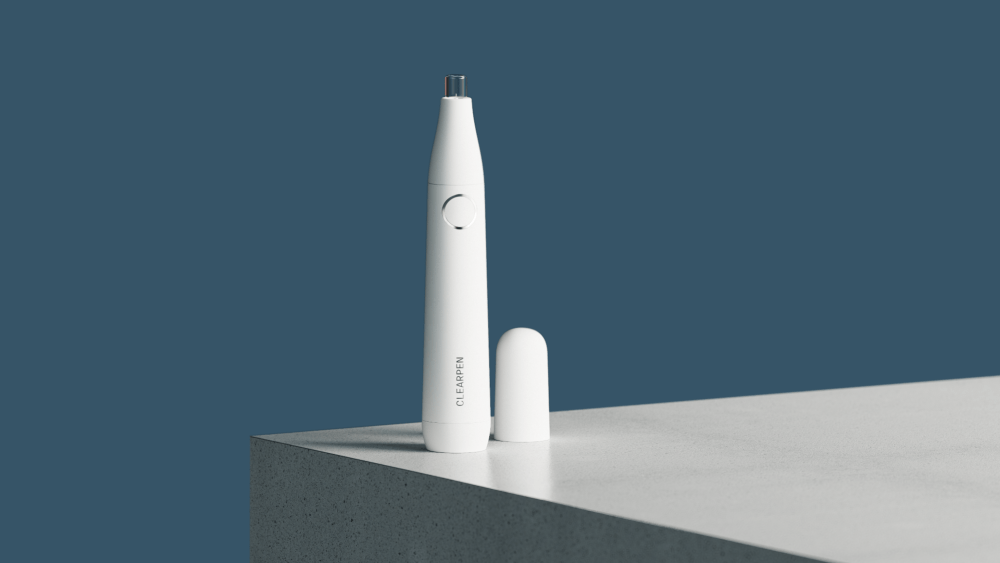 Indomo's ClearPen at-home corticosteroid injector for cystic acne.