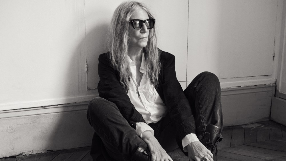 Patti Smith wearing Patti Smith for Jacques Marie Mage sunglasses