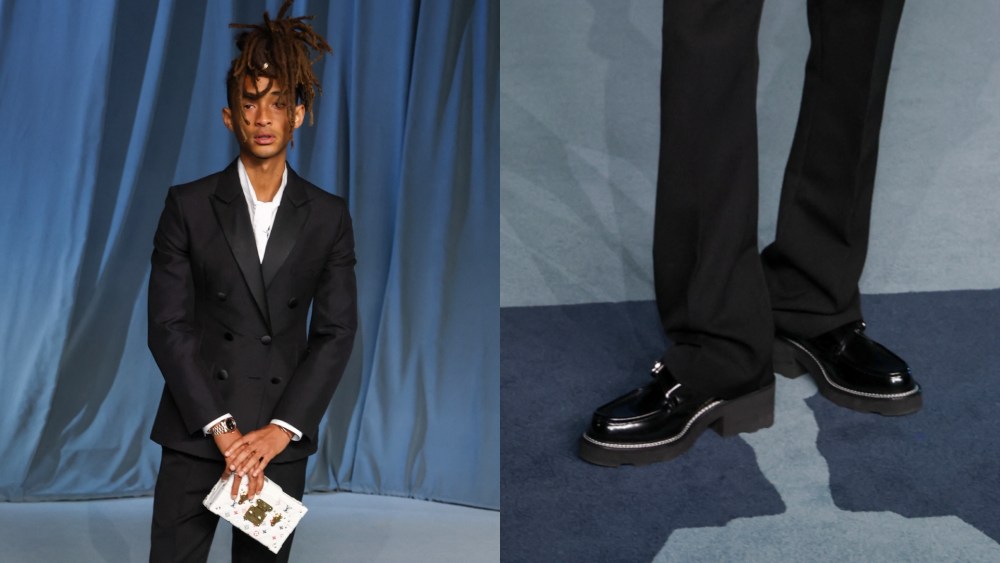 Jaden Smith wore head-to-toe Louis Vuitton at the Academy Museum Gala.